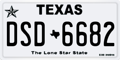 TX license plate DSD6682