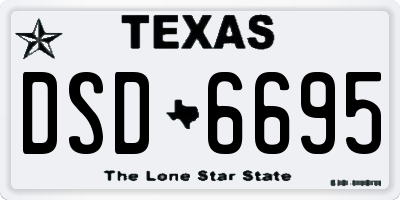 TX license plate DSD6695