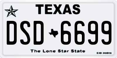 TX license plate DSD6699