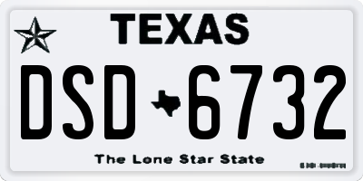 TX license plate DSD6732