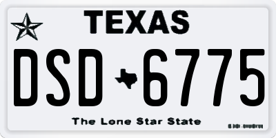 TX license plate DSD6775