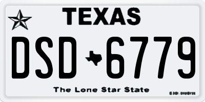 TX license plate DSD6779