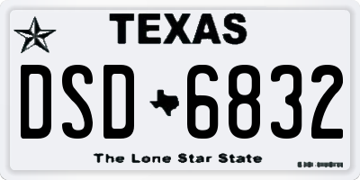 TX license plate DSD6832