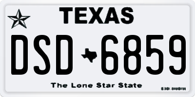 TX license plate DSD6859