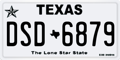 TX license plate DSD6879