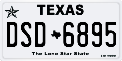 TX license plate DSD6895