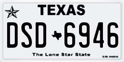 TX license plate DSD6946