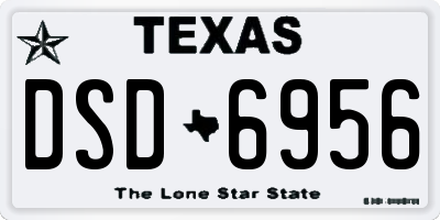 TX license plate DSD6956