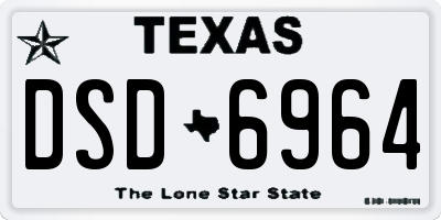 TX license plate DSD6964
