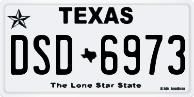 TX license plate DSD6973