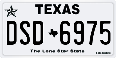 TX license plate DSD6975
