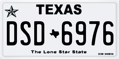 TX license plate DSD6976