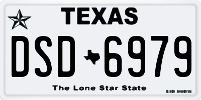 TX license plate DSD6979