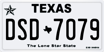 TX license plate DSD7079