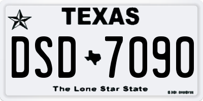 TX license plate DSD7090