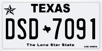 TX license plate DSD7091