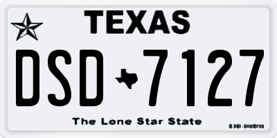 TX license plate DSD7127