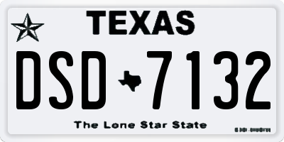 TX license plate DSD7132