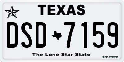 TX license plate DSD7159