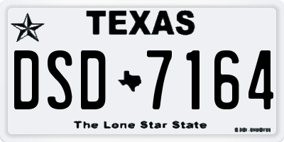 TX license plate DSD7164