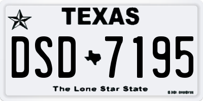 TX license plate DSD7195