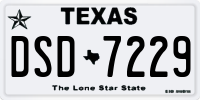 TX license plate DSD7229