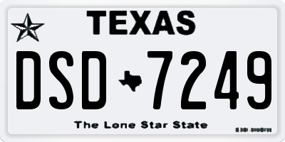 TX license plate DSD7249