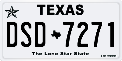 TX license plate DSD7271