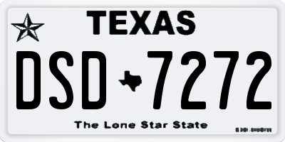 TX license plate DSD7272