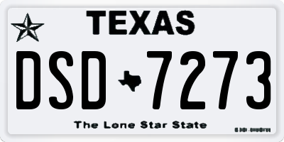 TX license plate DSD7273