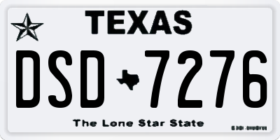 TX license plate DSD7276