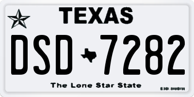 TX license plate DSD7282
