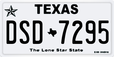 TX license plate DSD7295