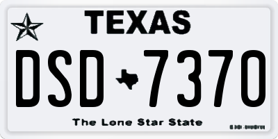 TX license plate DSD7370