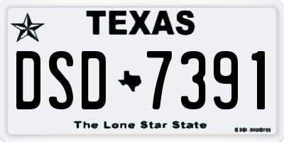 TX license plate DSD7391