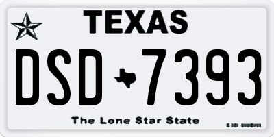 TX license plate DSD7393