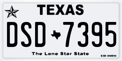 TX license plate DSD7395