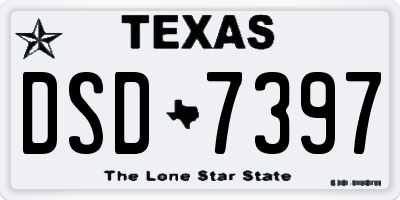 TX license plate DSD7397