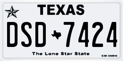 TX license plate DSD7424