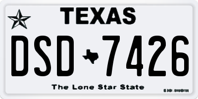 TX license plate DSD7426