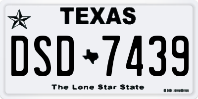 TX license plate DSD7439