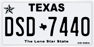 TX license plate DSD7440