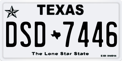 TX license plate DSD7446