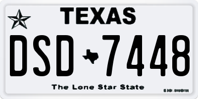 TX license plate DSD7448