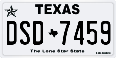 TX license plate DSD7459