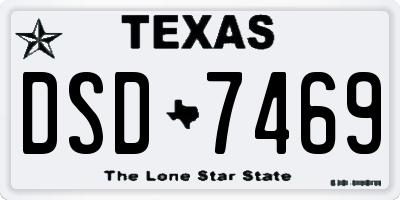 TX license plate DSD7469