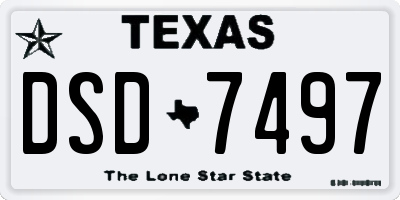 TX license plate DSD7497