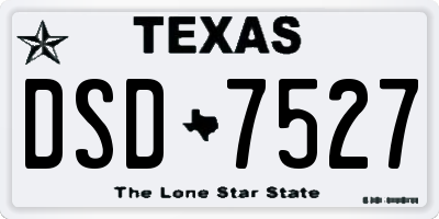 TX license plate DSD7527