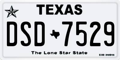 TX license plate DSD7529