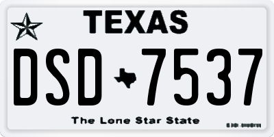 TX license plate DSD7537